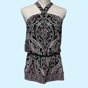 White House Black Mark halter top blouse, sz small